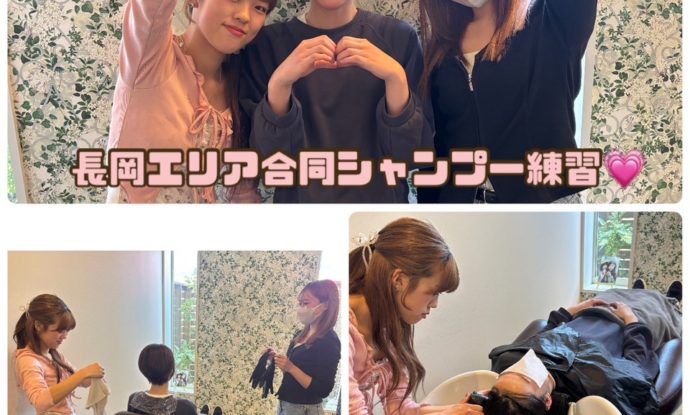 シャンプー練習の様子です(#^.^#)